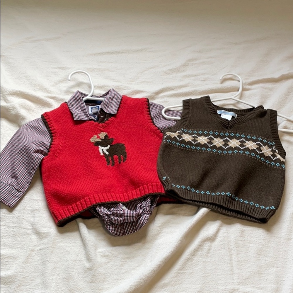 Janie and jack Sweater vest bundle
